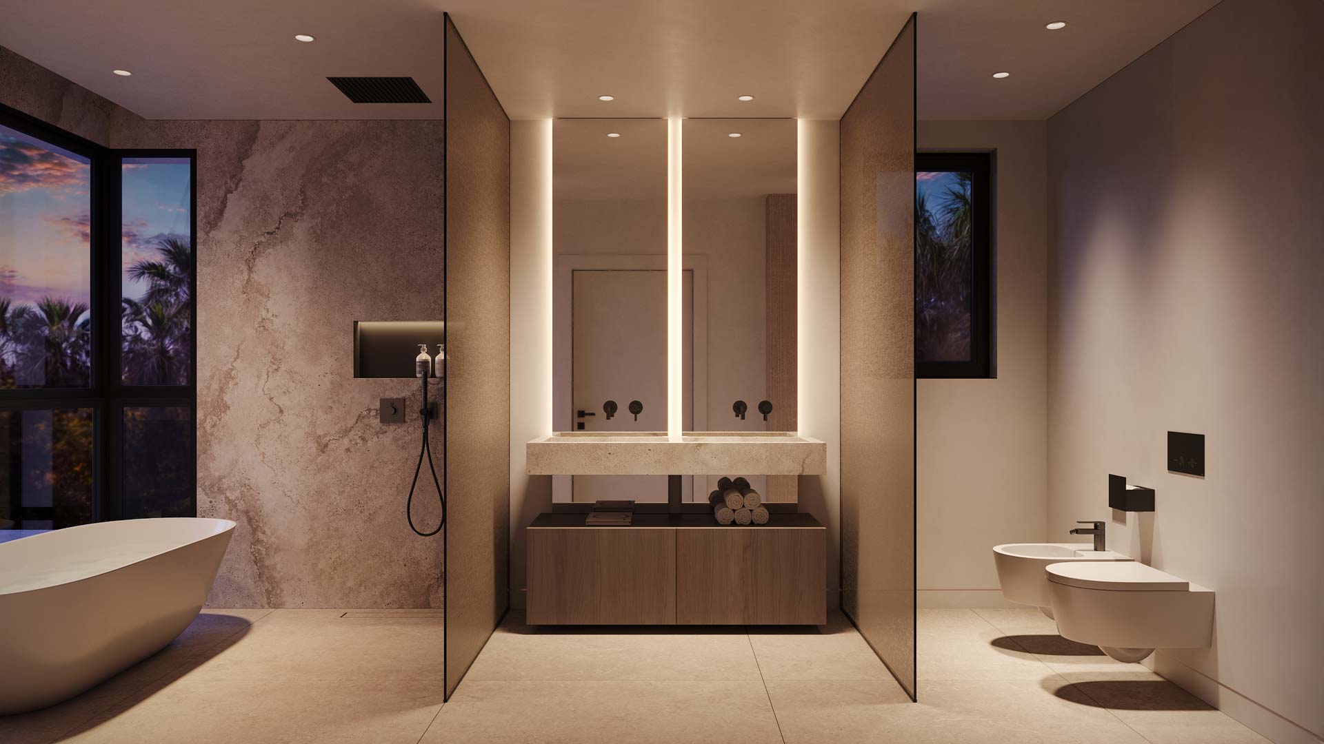 BATHROOM 1 Noura Villas - Marbella Golden Mile