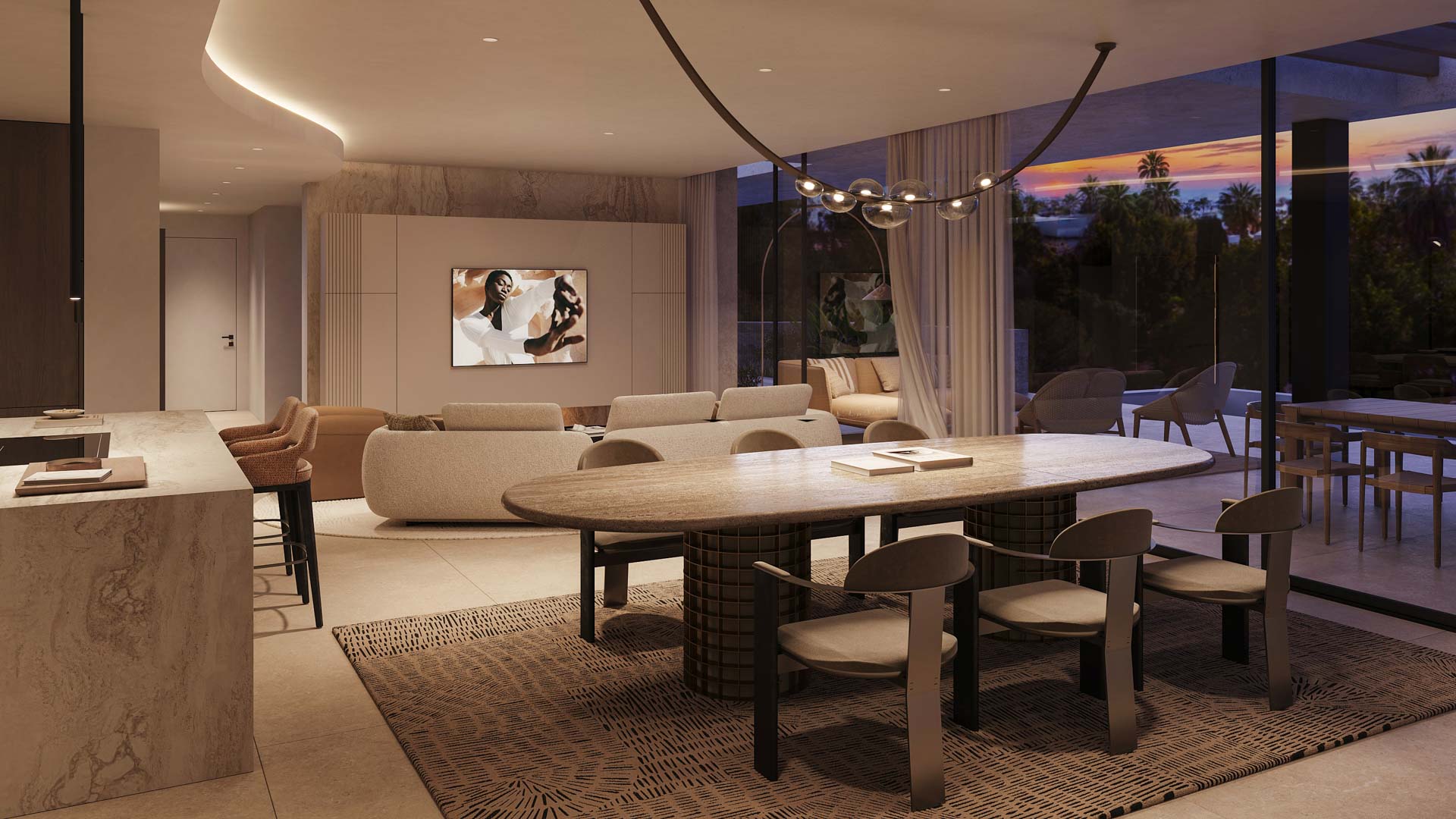 LIVING AREA 2 Noura Villas - Marbella Golden Mile