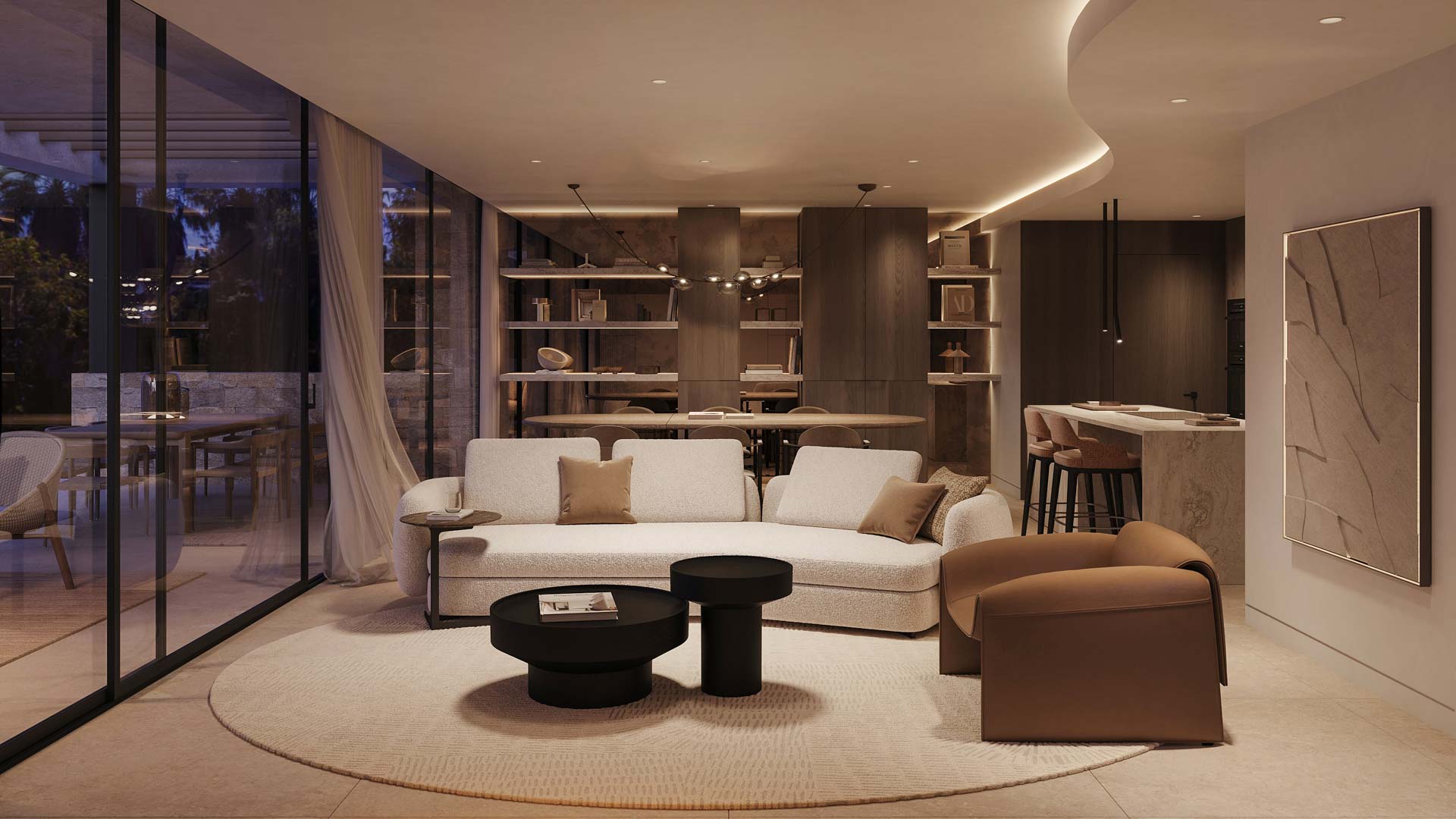 LIVING AREA 4 Noura Villas - Marbella Golden Mile