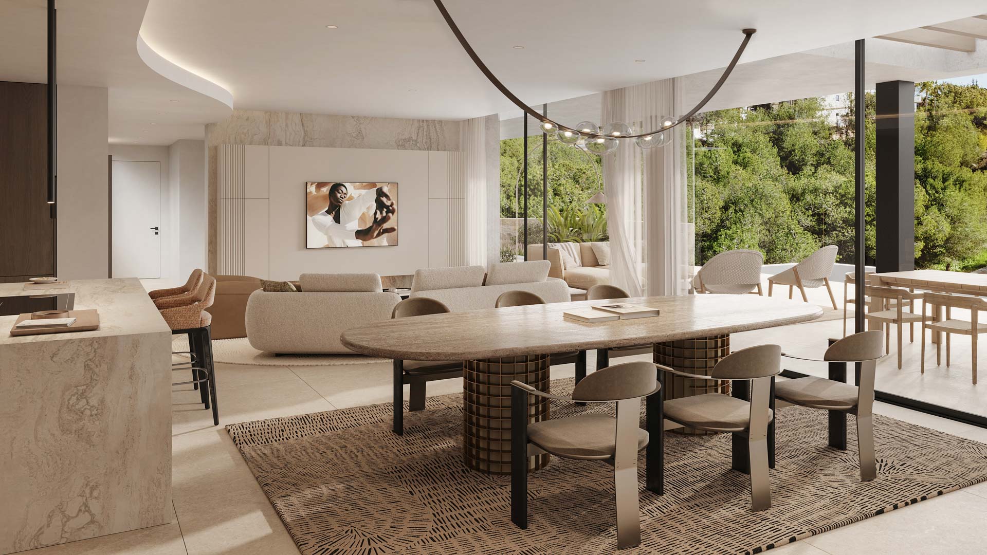 LIVING AREA 6 Noura Villas - Marbella Golden Mile