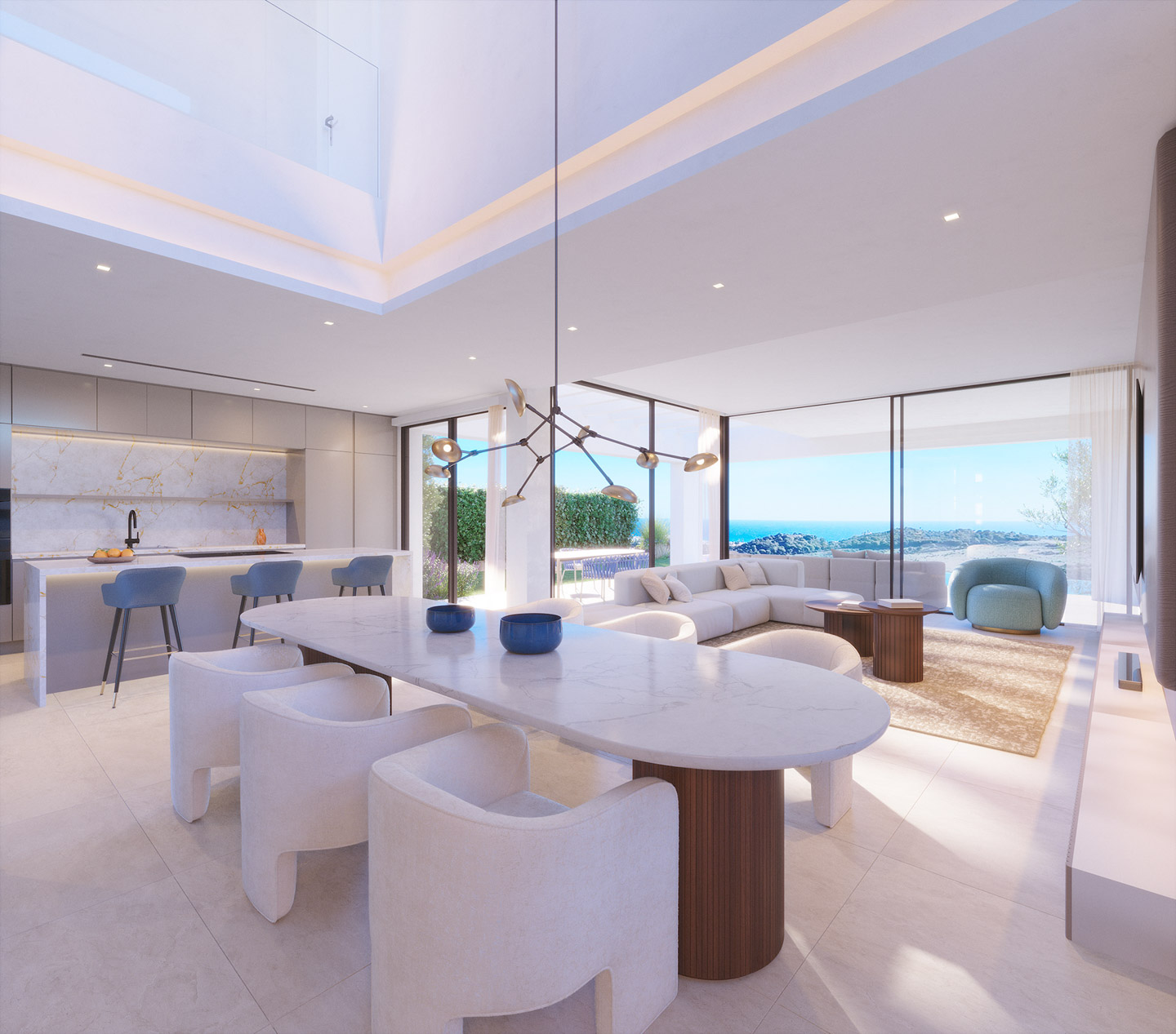 LIVINGROOM 1 – AUREA VILLAS Aurea Villas — Exclusive Living on Estepona Golf